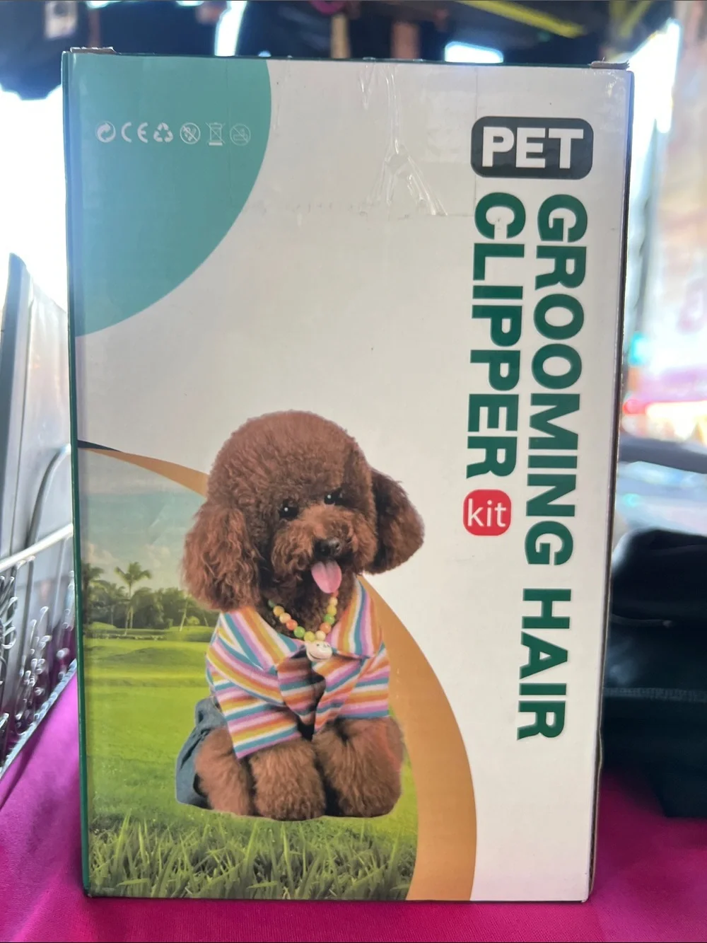 Pet Grooming Clipper Kit - Green/White